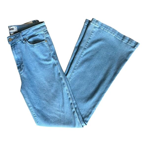 Paige Women’s Genevieve Light Wash High Rise Stretch Bell Bottom Flared Jeans 30 - Picture 11 of 12